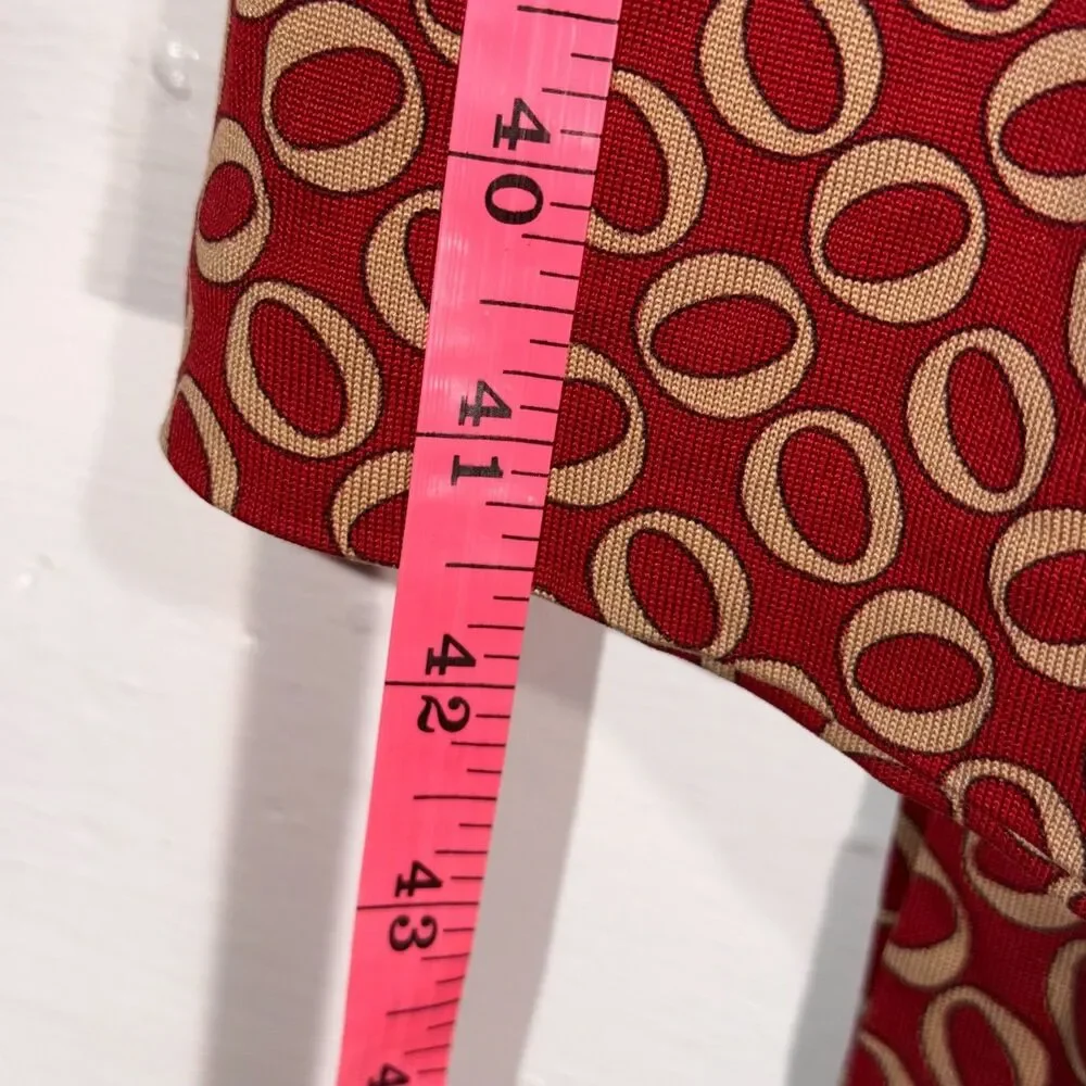 Diane Von Furstenberg Rust Red Printed Wrap Midi Dress - Picture 8 of 8